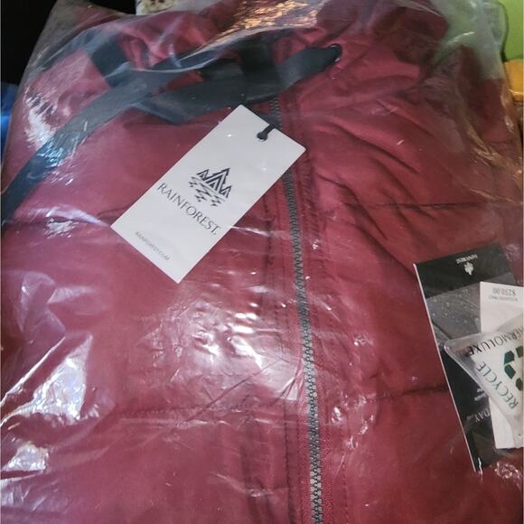 RAINFOREST NWT WOMENS CHEVRON HORIZONTAL QUILT A SHAPE WALKER WINTER COAT - Picture 5 of 5